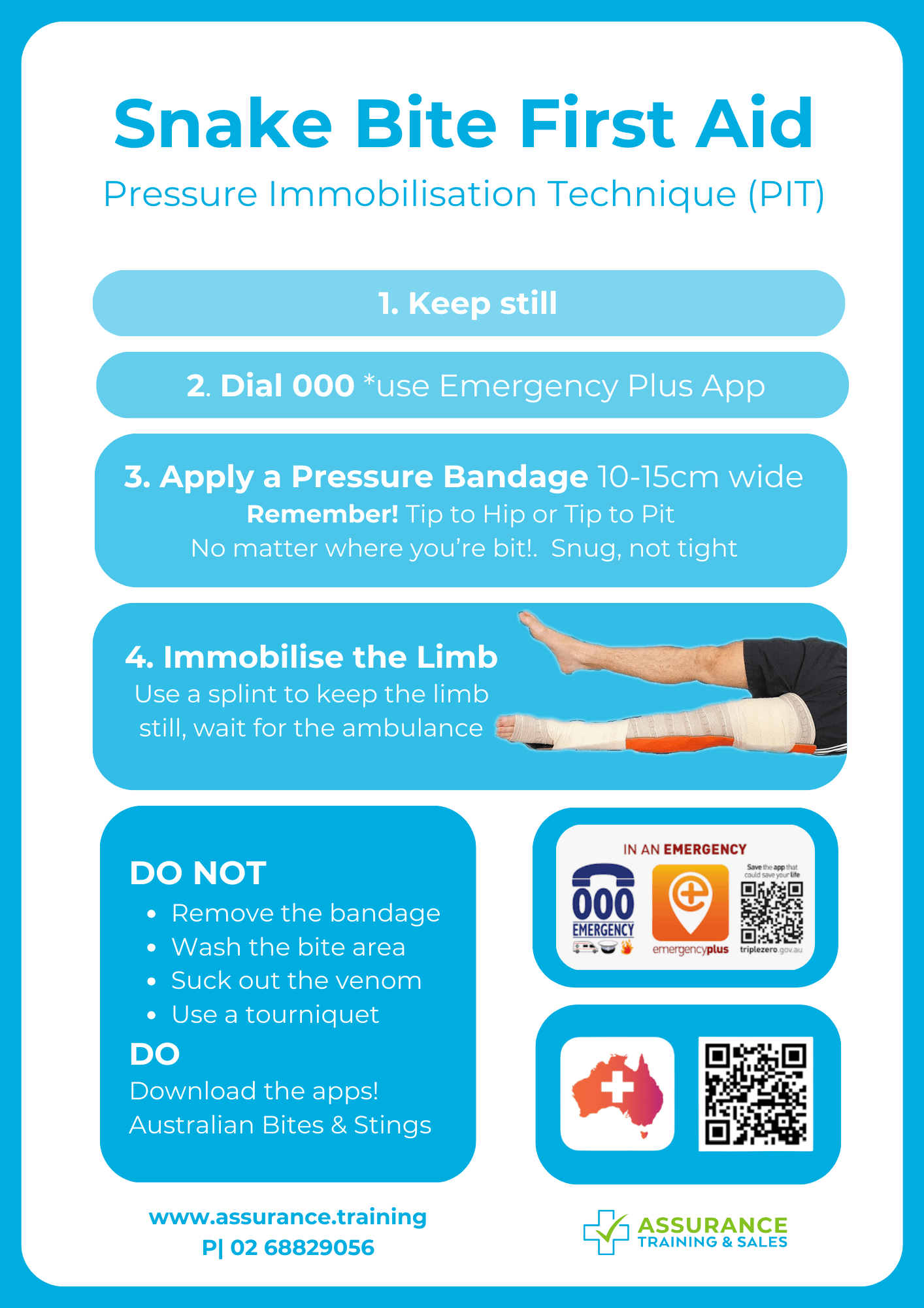 Assurance Snake Bite Plus Kit assurancefirstaidkits buyonline australia