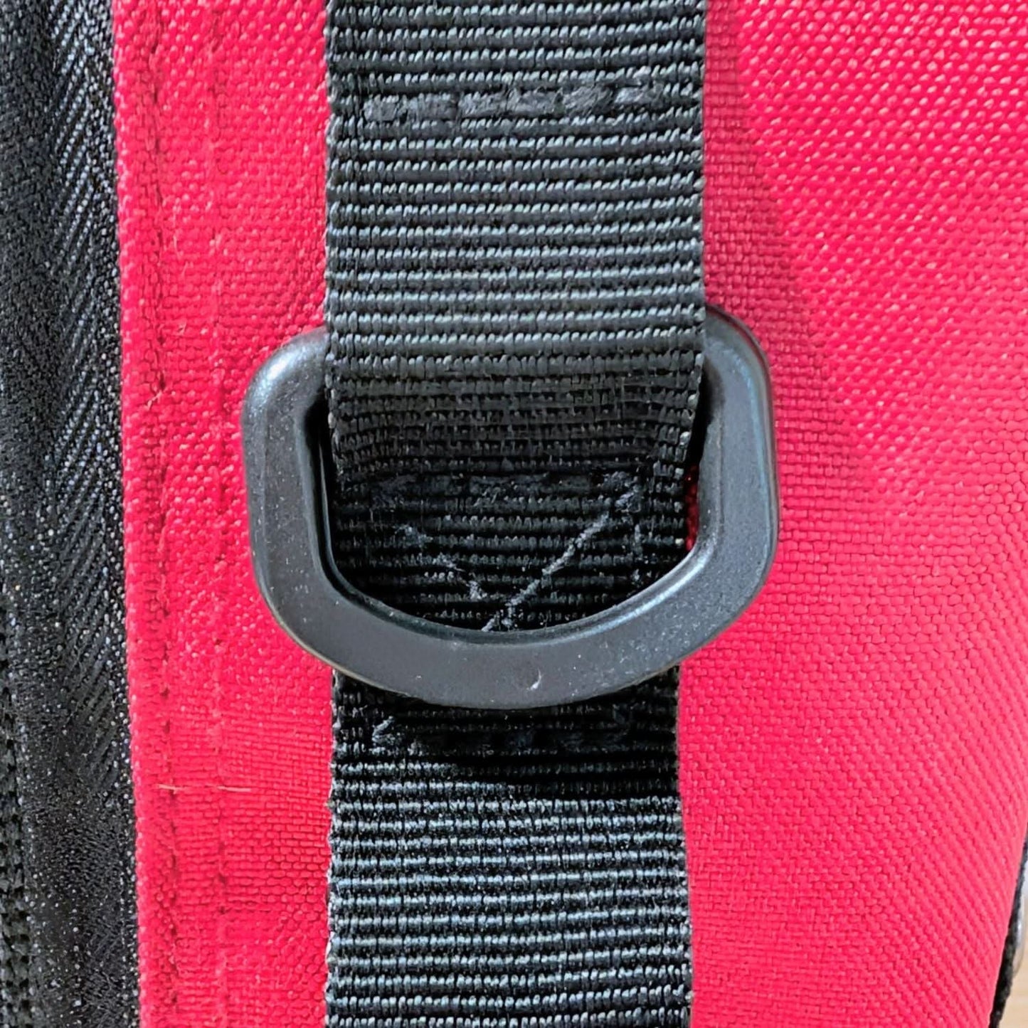 Red outdoor first aid top down view of D ring detail. Built in dubbo NSW by Assurance First Aid Kits