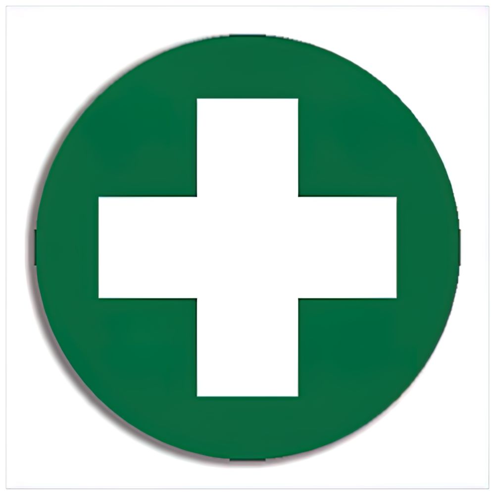 Hard Hat First Aid Cross Sticker 5 x 5cm Sheet of 5 assurancefirstaidkits buyonline australia