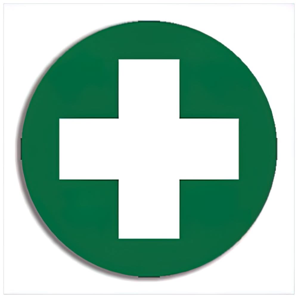 Hard Hat First Aid Cross Sticker 5 x 5cm Sheet of 5 assurancefirstaidkits buyonline australia