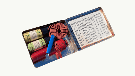 Vintage Australian snake bite kit with suction pump