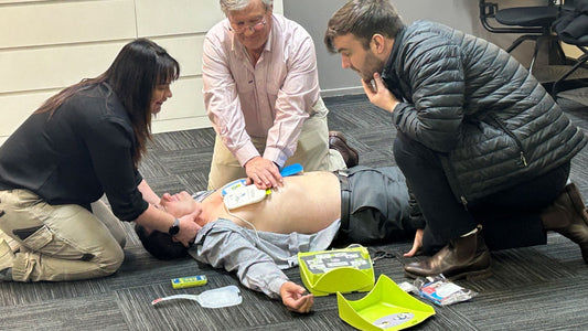 BLOG Sam Kerr demonstrating CPR at Dubbo Chamber of Commerce Breakfast in 2024