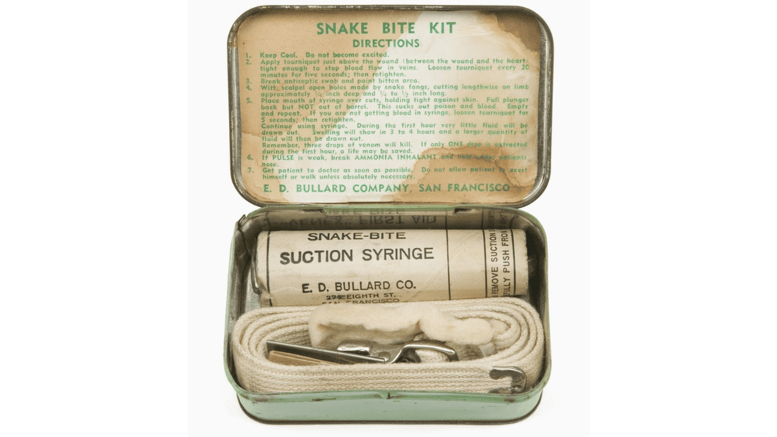 vintage snake bite kit from 1950s