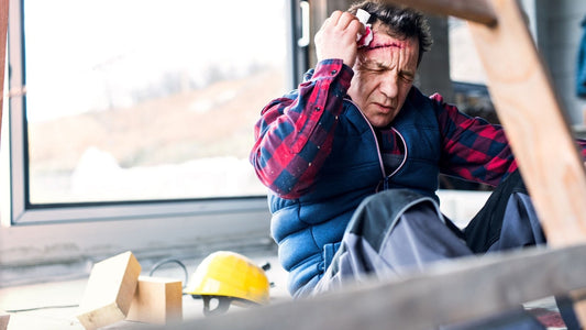 Construction worker with head laceration-blog post about major bleed modules
