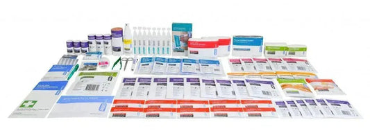 BLOG flat lay view of a range of first aid supplies