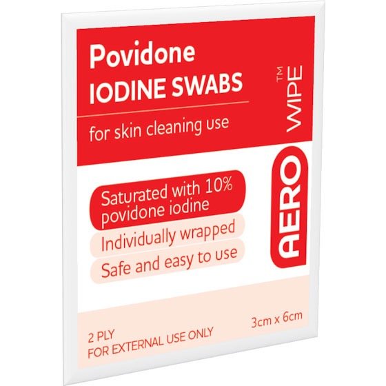 10% Povidone Iodine Swabs twin pack buy_online  first_aid_kit_built_in_australia