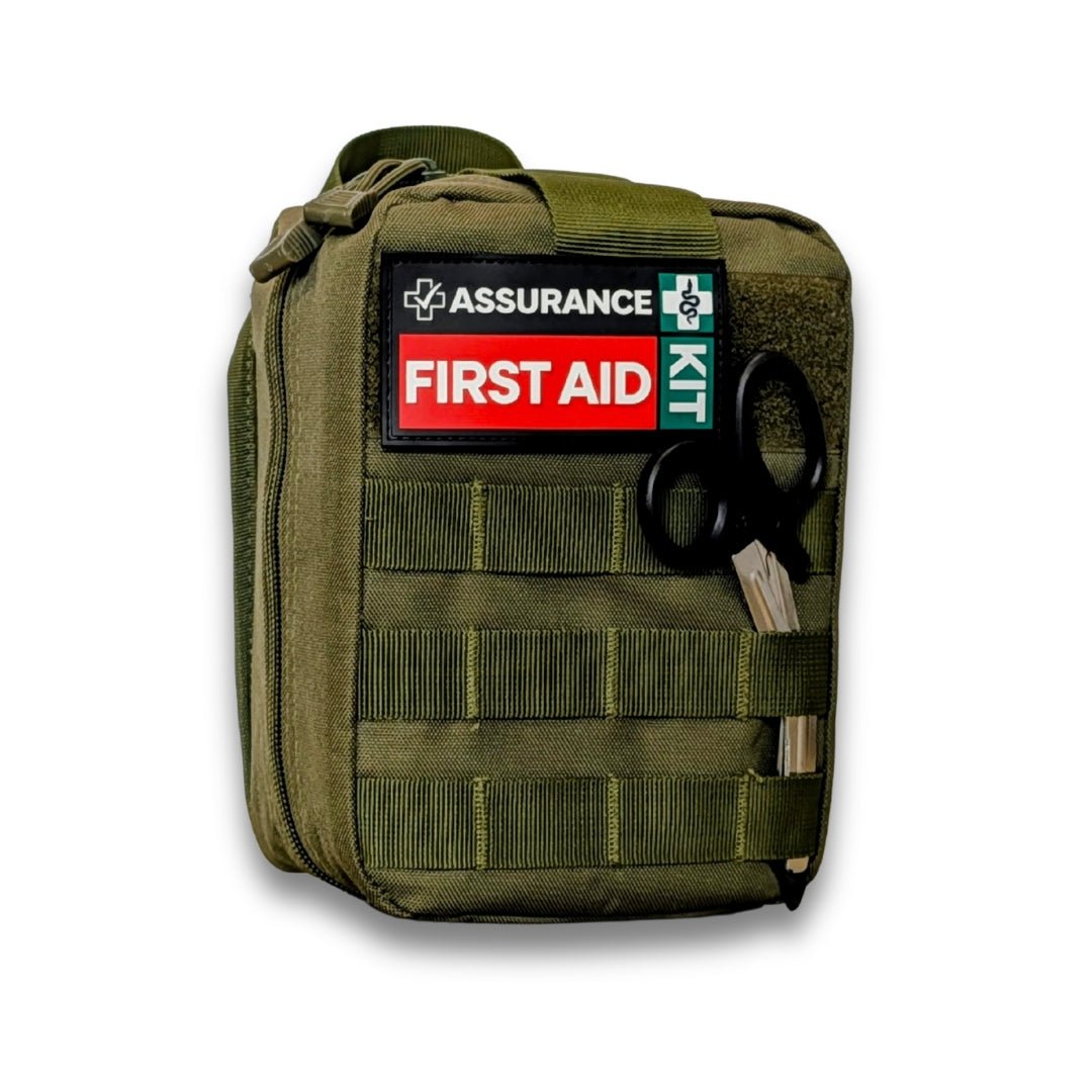 Snake bite kit for Australian snake and spider bites. External Front View.  Built in NSW by Assurance First Aid Kits