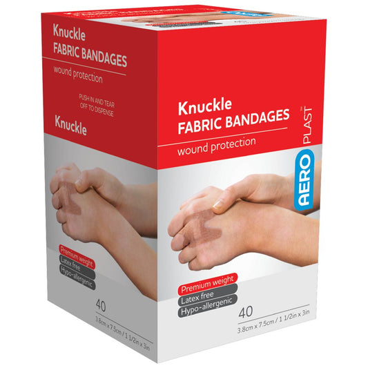 Fabric Knuckle Bandaids 7.5 x 3.8cm Box/40 assurancefirstaidkits buyonline australia