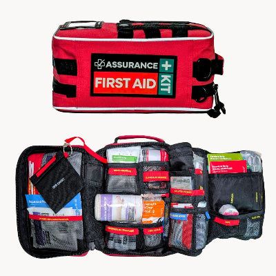 Assurance family first aid kit with a snake bite bandage