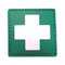 First Aid Velcro Patch Green and White