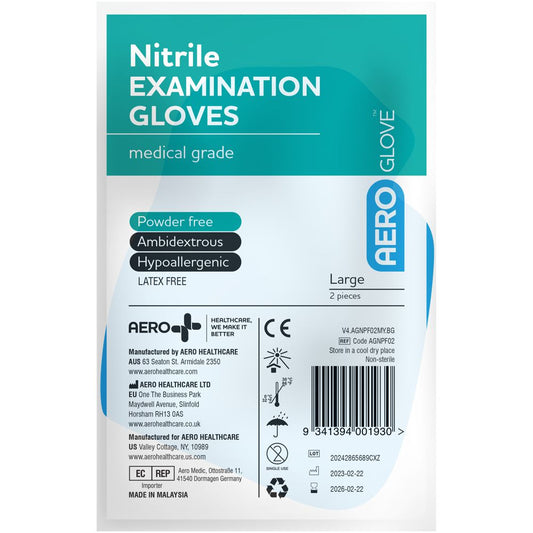 Large nitrile powder - free gloves assurancefirstaidkits buyonline australia