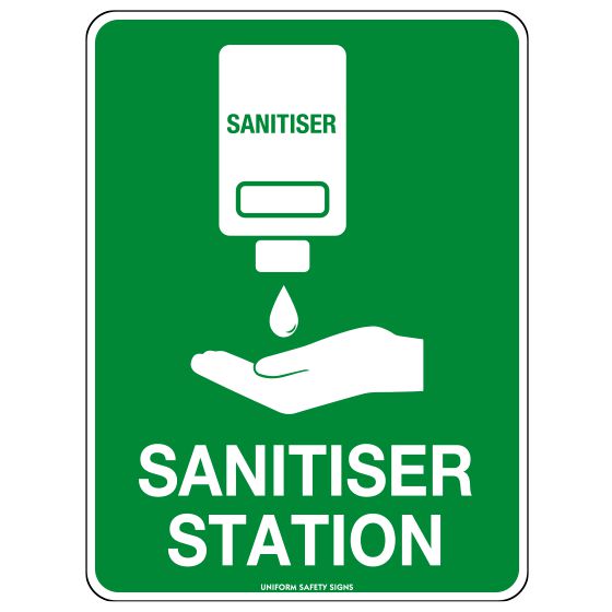 Off - Wall Poly Hand Sanitiser Station Sign m assurancefirstaidkits buyonline australia