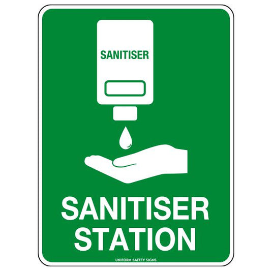 Off - Wall Poly Hand Sanitiser Station Sign m assurancefirstaidkits buyonline australia
