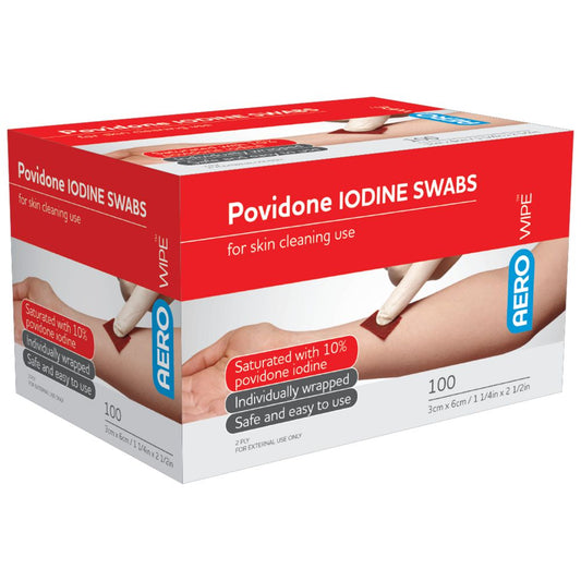 Povidone Iodine Swabs Box 100 assurancefirstaidkits buyonline australia