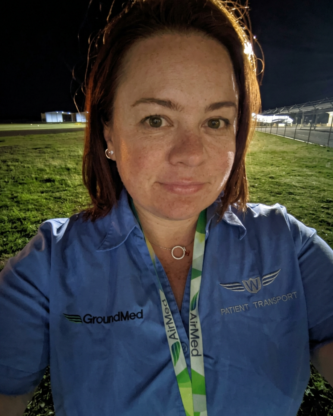 Sam Kerr in Airmed uniform at Dubbo  Airport