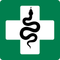 Snake Bite First Aid Velcro Patch Green and White