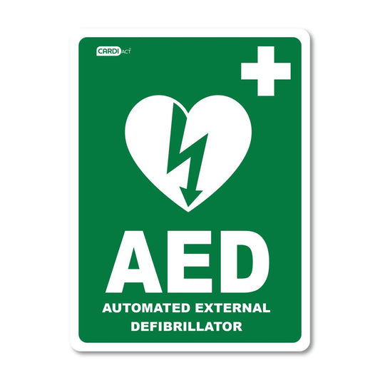 Vehicle AED Sticker 10 x 15cm | Weather Resistant assurancefirstaidkits buyonline australia